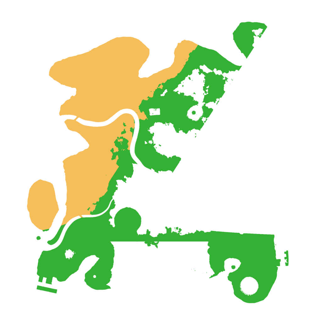 Biome Rust Map: Procedural Map, Size: 3200, Seed: 83869797