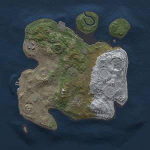 Thumbnail Rust Map: Procedural Map, Size: 2500, Seed: 845391250, 10 Monuments