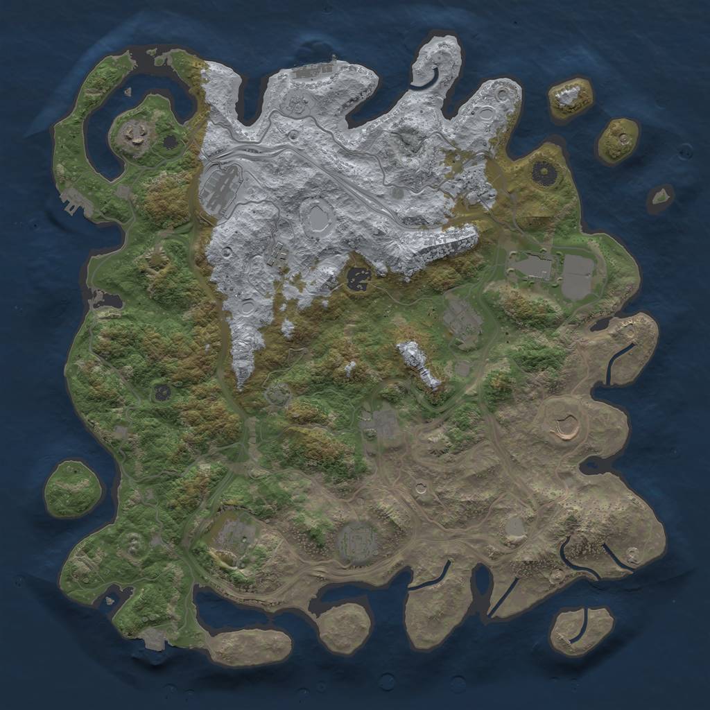 Rust Map: Procedural Map, Size: 4250, Seed: 2017076356, 19 Monuments