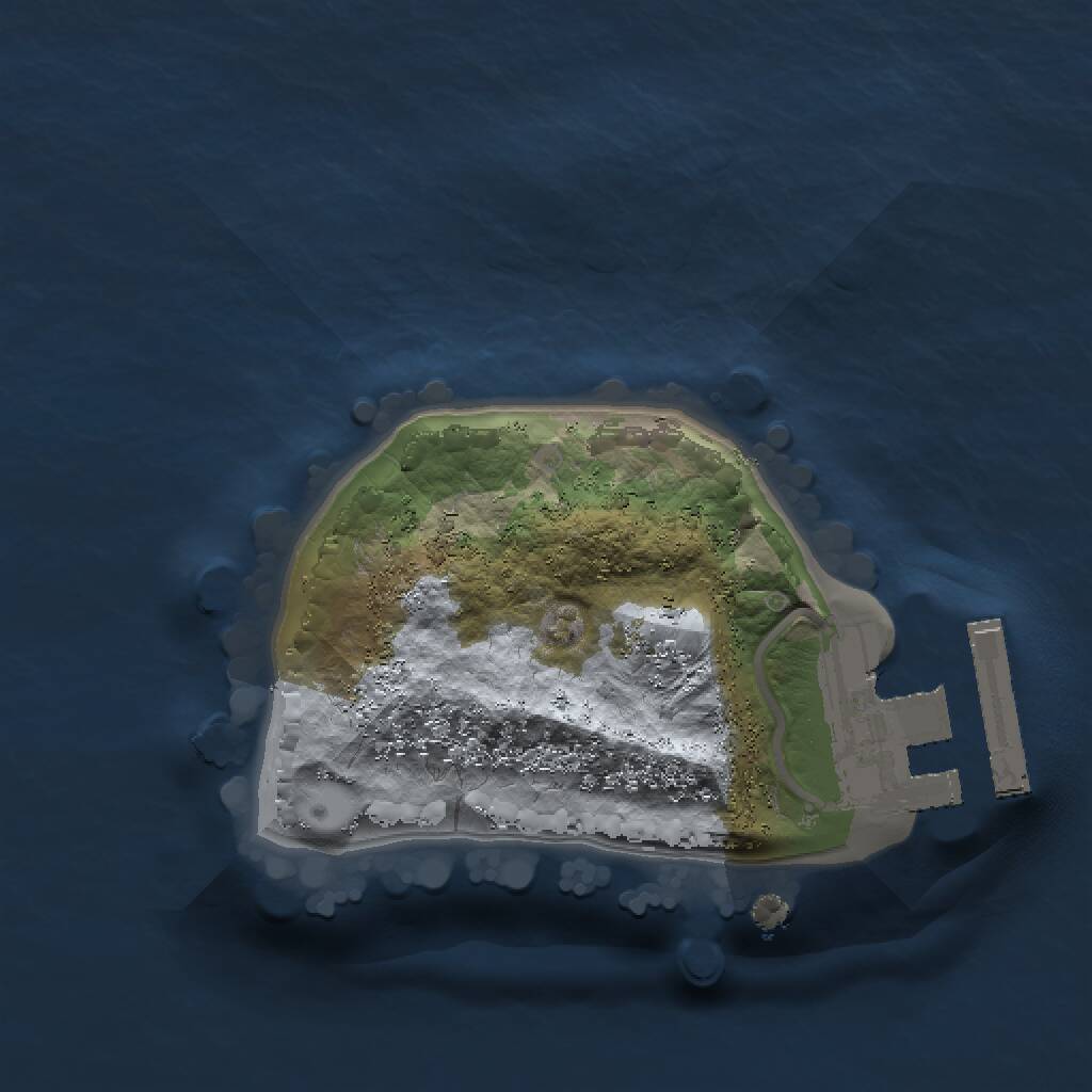 Rust Map: Procedural Map, Size: 1250, Seed: 104822634, 2 Monuments