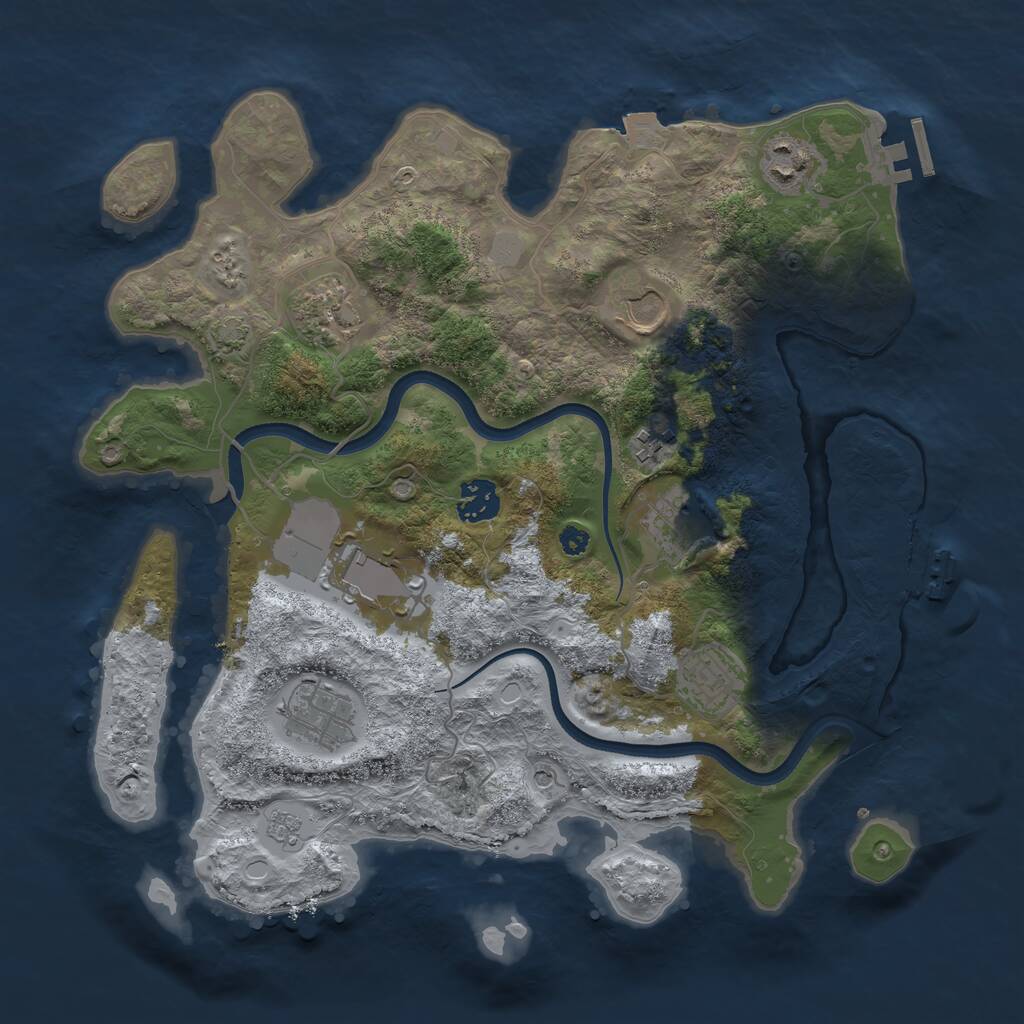 Rust Map: Procedural Map, Size: 3500, Seed: 1605108719, 15 Monuments