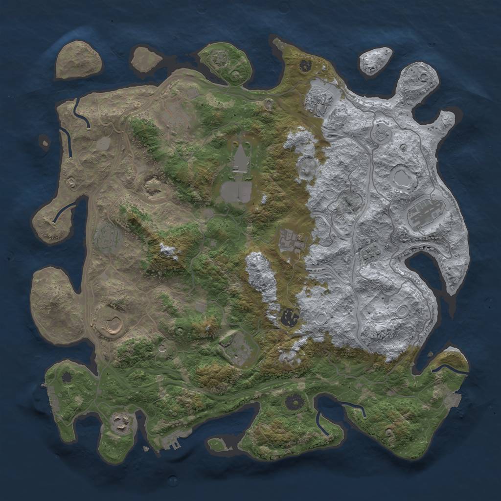 Rust Map: Procedural Map, Size: 4250, Seed: 2743, 19 Monuments