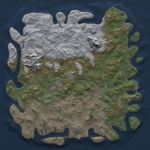 Thumbnail Rust Map: Procedural Map, Size: 5500, Seed: 262658986, 19 Monuments