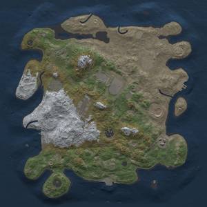 Thumbnail Rust Map: Procedural Map, Size: 3500, Seed: 1660205510, 17 Monuments