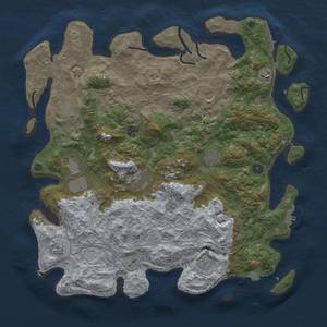 Thumbnail Rust Map: Procedural Map, Size: 4500, Seed: 894913, 18 Monuments