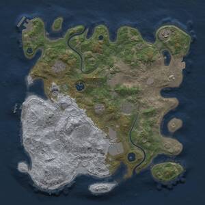 Thumbnail Rust Map: Procedural Map, Size: 3500, Seed: 1501820133, 14 Monuments