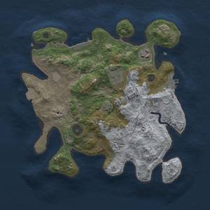 Thumbnail Rust Map: Procedural Map, Size: 3000, Seed: 11867, 11 Monuments