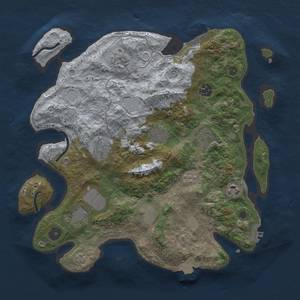 Thumbnail Rust Map: Procedural Map, Size: 3500, Seed: 1779171313, 17 Monuments