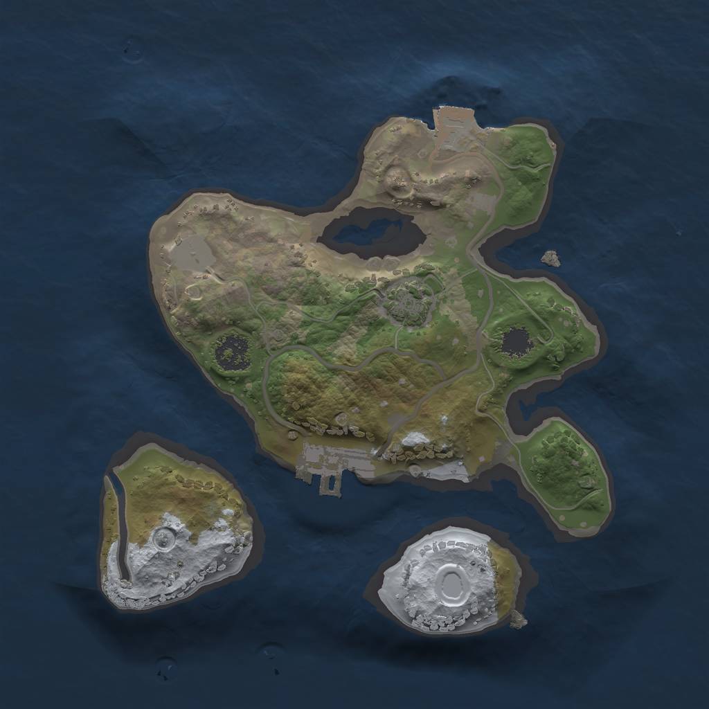 Rust Map: Procedural Map, Size: 2000, Seed: 1271016637, 5 Monuments