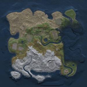 Thumbnail Rust Map: Procedural Map, Size: 3500, Seed: 181974098, 15 Monuments
