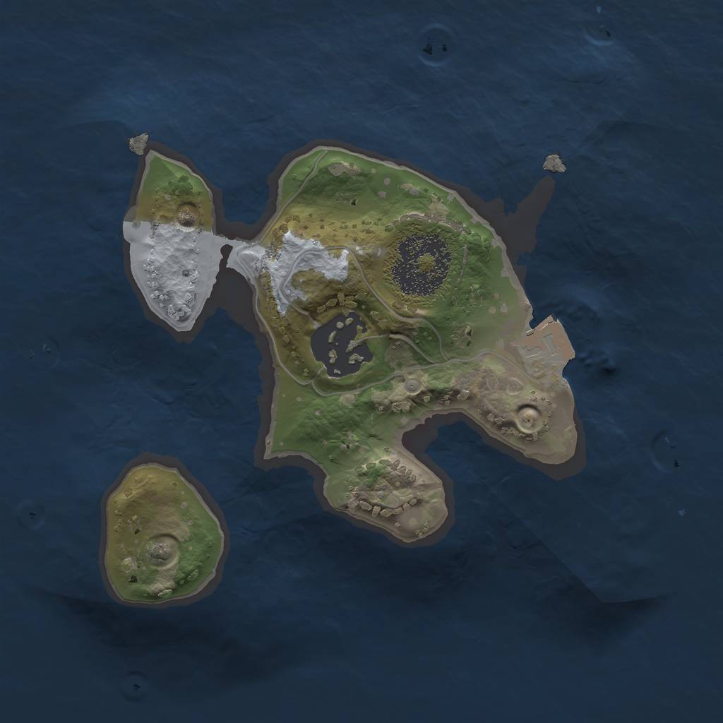 Rust Map: Procedural Map, Size: 1750, Seed: 2, 4 Monuments