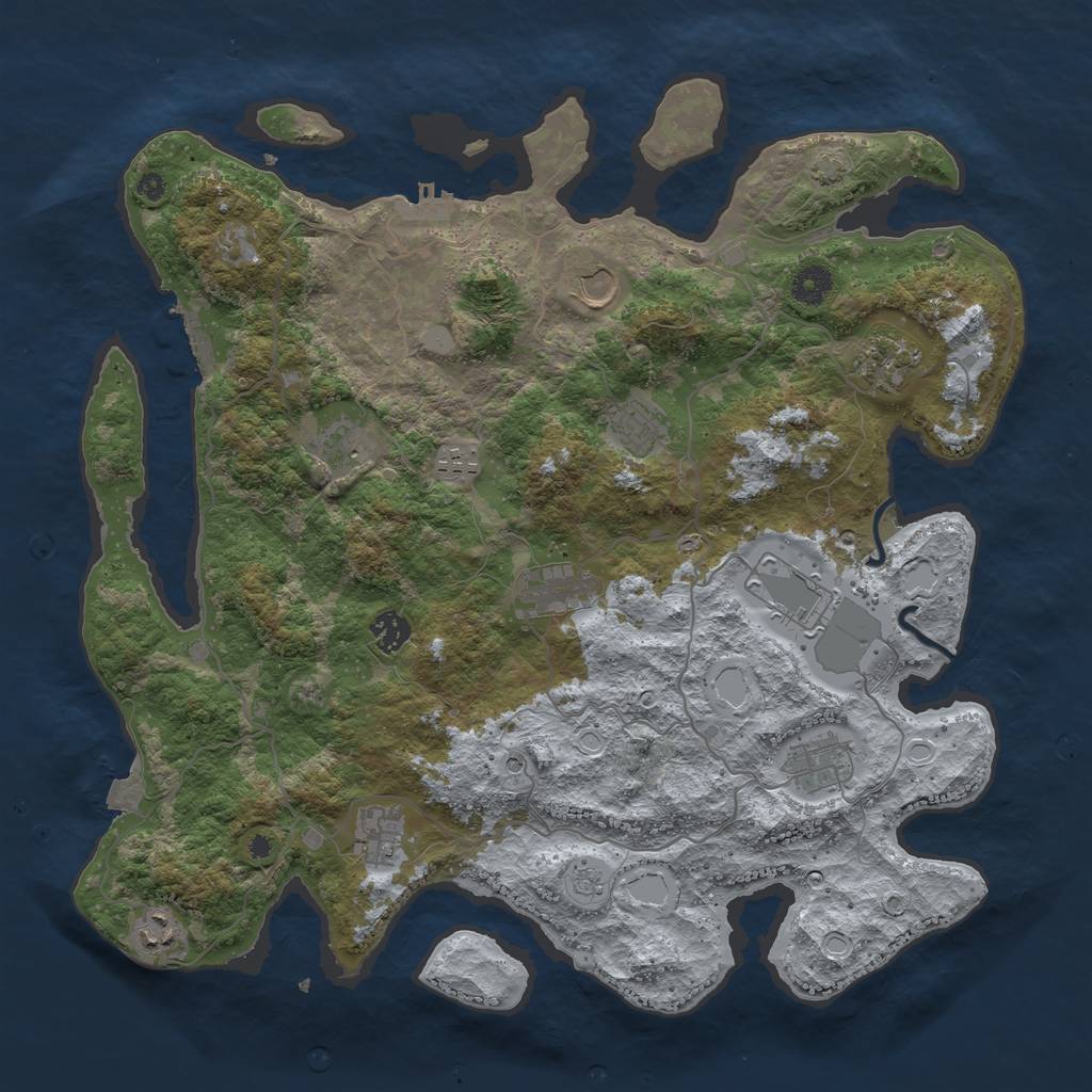 Rust Map: Procedural Map, Size: 4100, Seed: 2900, 19 Monuments