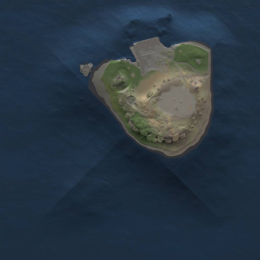 Rust Map: Procedural Map, Size: 1000, Seed: 1301558724, 3 Monuments