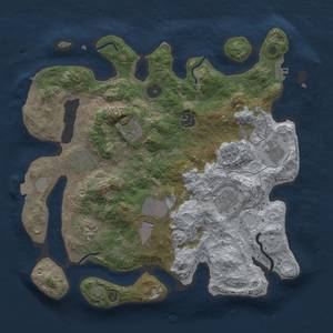 Thumbnail Rust Map: Procedural Map, Size: 3500, Seed: 544596356, 16 Monuments