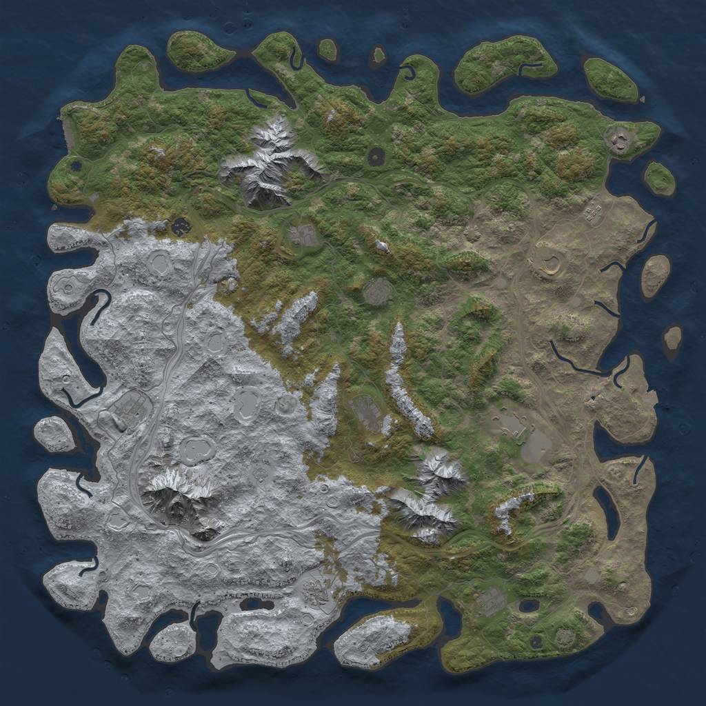 Rust Map: Procedural Map, Size: 5777, Seed: 20021, 18 Monuments