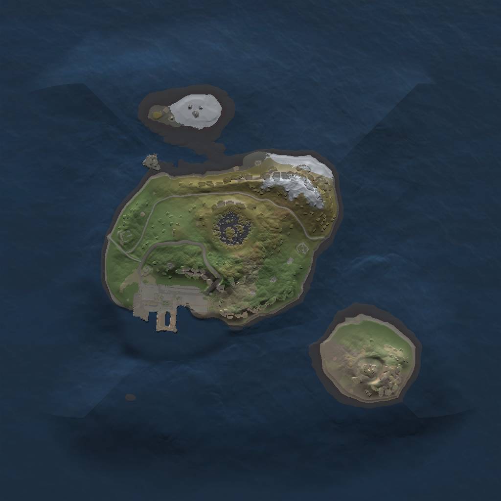 Rust Map: Procedural Map, Size: 1500, Seed: 1857678981, 4 Monuments