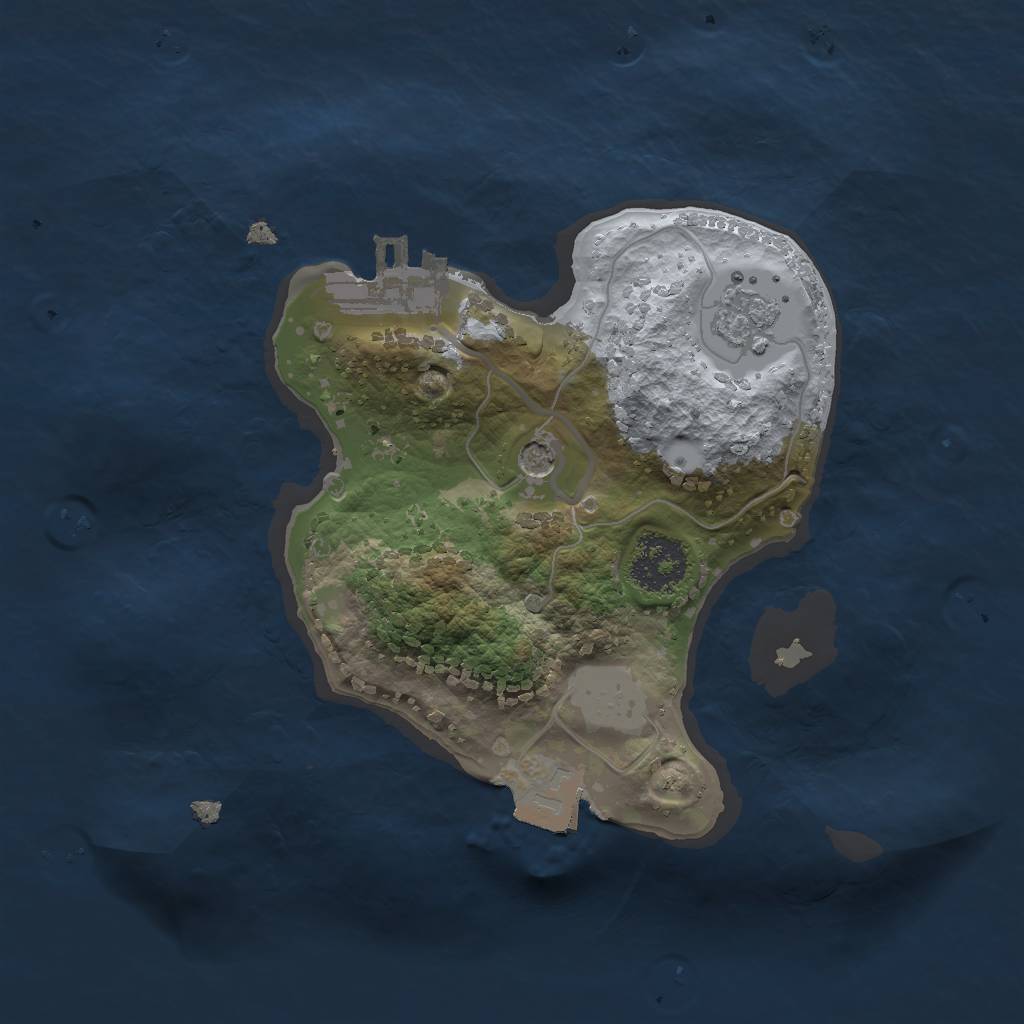 Rust Map: Procedural Map, Size: 1850, Seed: 4525165, 6 Monuments