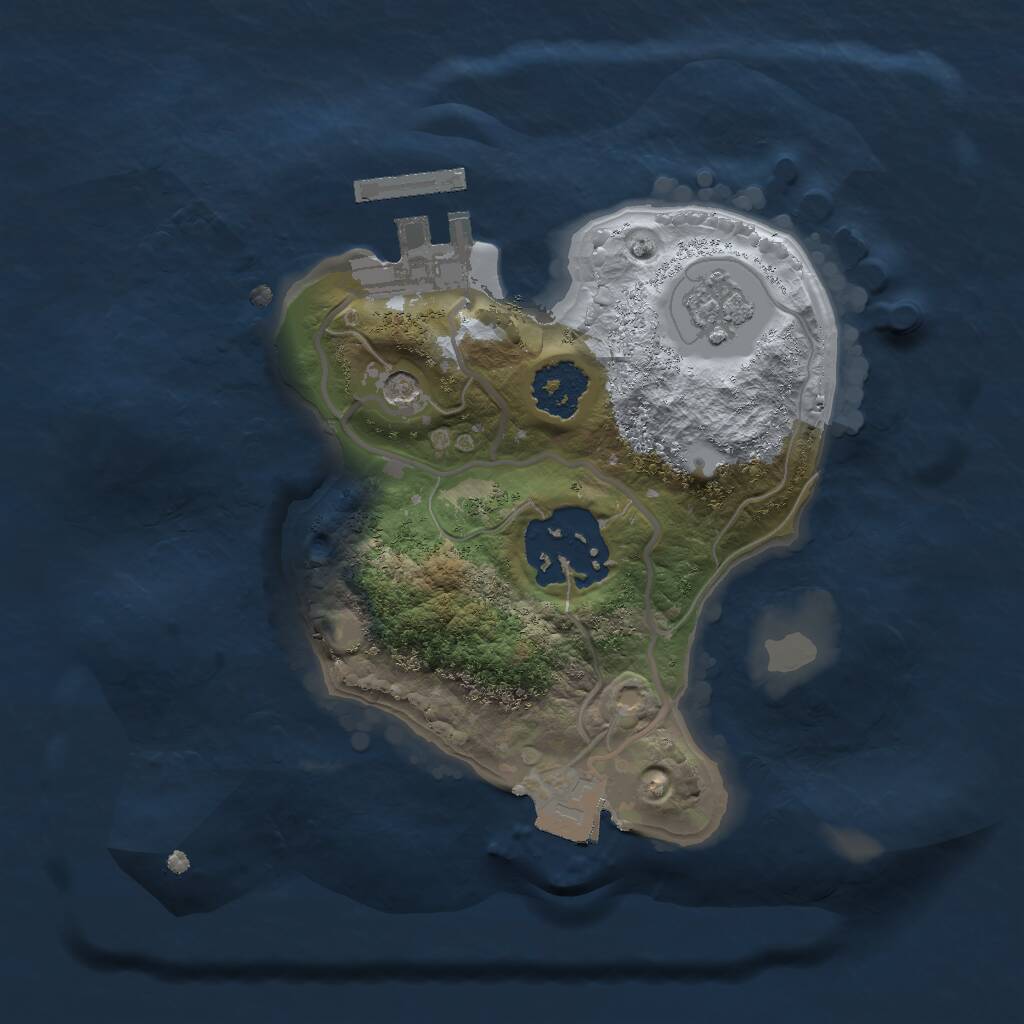 Rust Map: Procedural Map, Size: 1850, Seed: 4525165, 5 Monuments