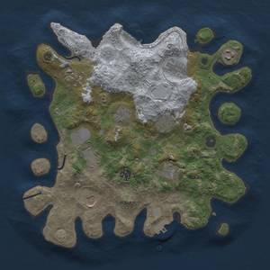 Thumbnail Rust Map: Procedural Map, Size: 3500, Seed: 1640307420, 17 Monuments