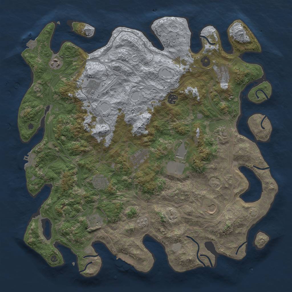Rust Map: Procedural Map, Size: 4400, Seed: 15119131, 19 Monuments