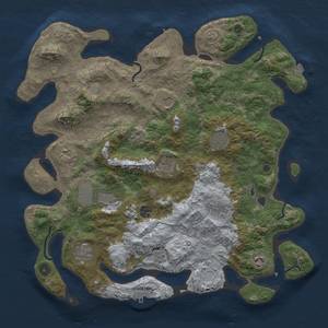 Thumbnail Rust Map: Procedural Map, Size: 4150, Seed: 2116109022, 18 Monuments