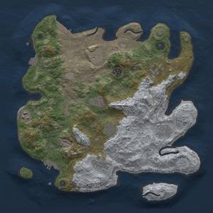 Thumbnail Rust Map: Procedural Map, Size: 3450, Seed: 24796846, 16 Monuments