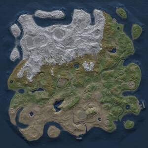 Thumbnail Rust Map: Procedural Map, Size: 4500, Seed: 456003383, 17 Monuments