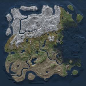 Thumbnail Rust Map: Procedural Map, Size: 4500, Seed: 456003383, 17 Monuments