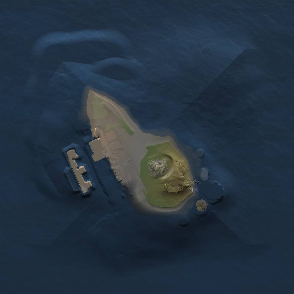 Rust Map: Procedural Map, Size: 1000, Seed: 64544051, 2 Monuments