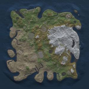 Thumbnail Rust Map: Procedural Map, Size: 3500, Seed: 562504269, 16 Monuments