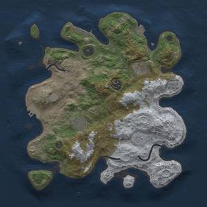 Thumbnail Rust Map: Procedural Map, Size: 3000, Seed: 5409648, 12 Monuments