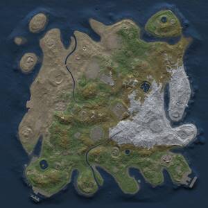 Thumbnail Rust Map: Procedural Map, Size: 3500, Seed: 1646362820, 15 Monuments