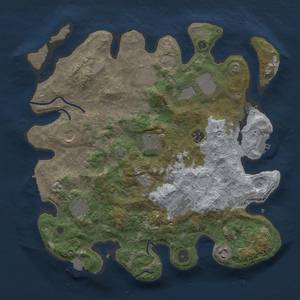 Thumbnail Rust Map: Procedural Map, Size: 3700, Seed: 252299882, 17 Monuments