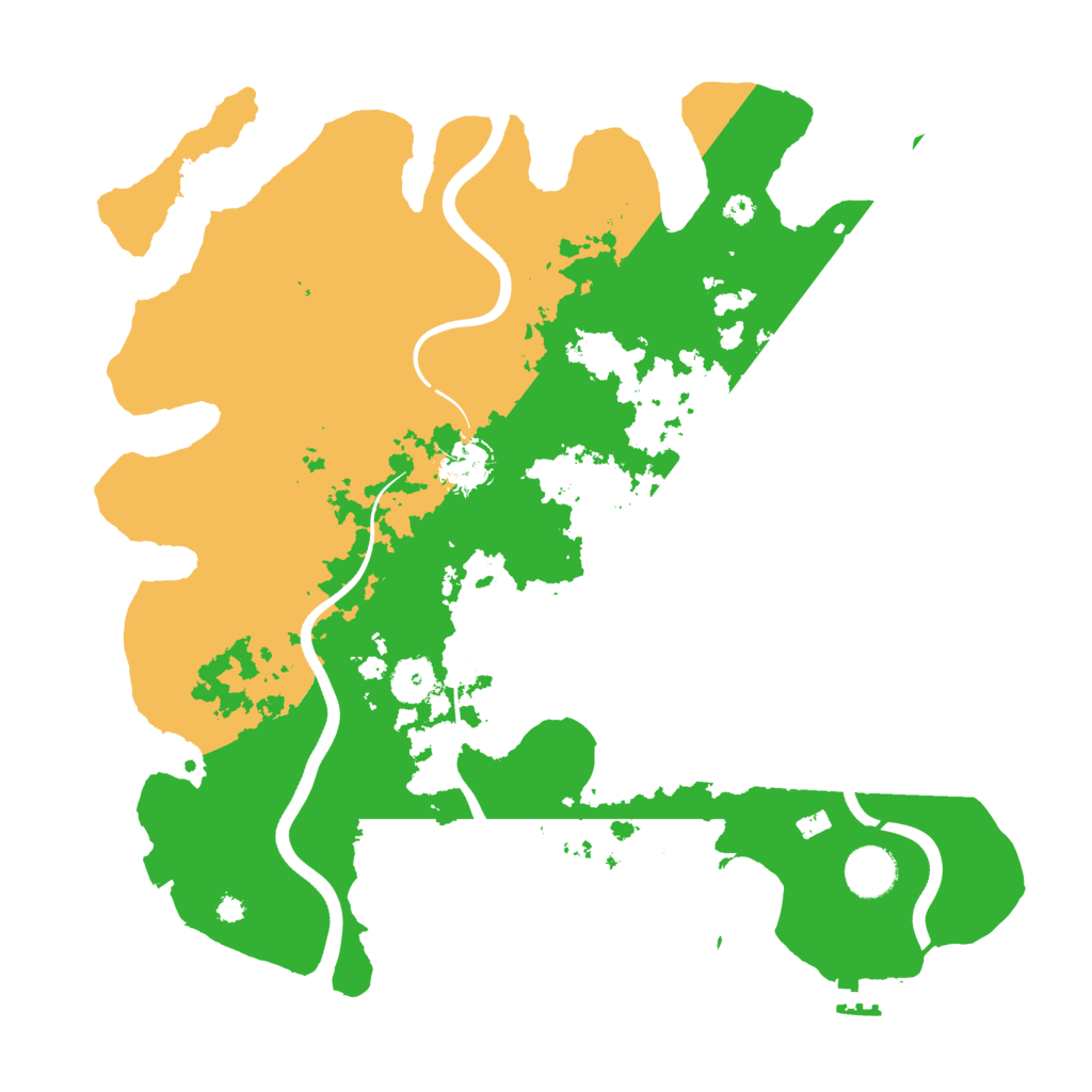 Biome Rust Map: Procedural Map, Size: 3700, Seed: 252299882