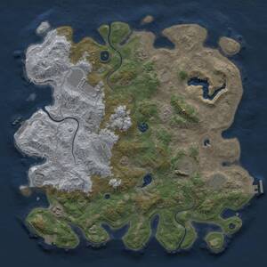 Thumbnail Rust Map: Procedural Map, Size: 4200, Seed: 1279163124, 14 Monuments