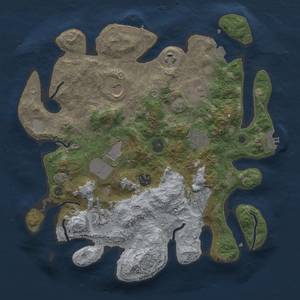 Thumbnail Rust Map: Procedural Map, Size: 3500, Seed: 426943938, 17 Monuments