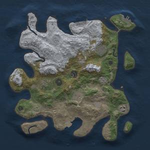 Thumbnail Rust Map: Procedural Map, Size: 3200, Seed: 201793386, 14 Monuments