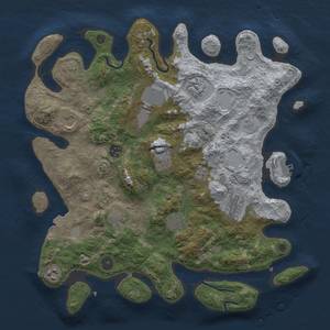 Thumbnail Rust Map: Procedural Map, Size: 3850, Seed: 9295967, 17 Monuments