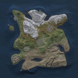 Thumbnail Rust Map: Procedural Map, Size: 2500, Seed: 439082286, 12 Monuments