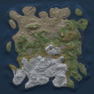 Thumbnail Rust Map: Procedural Map, Size: 3900, Seed: 273735303, 19 Monuments