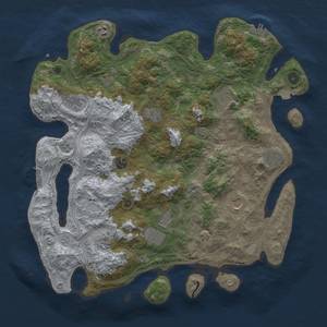 Thumbnail Rust Map: Procedural Map, Size: 4250, Seed: 1735764334, 18 Monuments