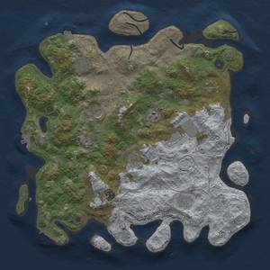 Thumbnail Rust Map: Procedural Map, Size: 4200, Seed: 1344422284, 17 Monuments