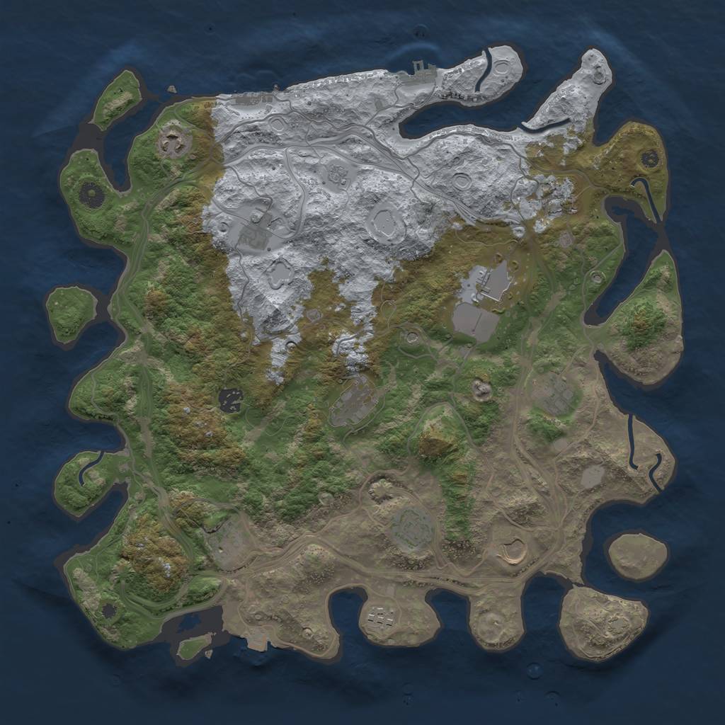 Rust Map: Procedural Map, Size: 4250, Seed: 847578, 19 Monuments