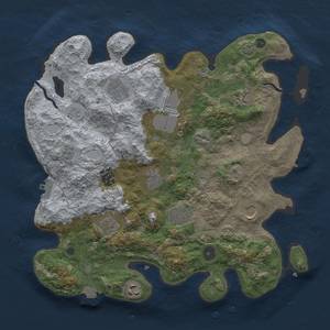 Thumbnail Rust Map: Procedural Map, Size: 3650, Seed: 67899103, 18 Monuments