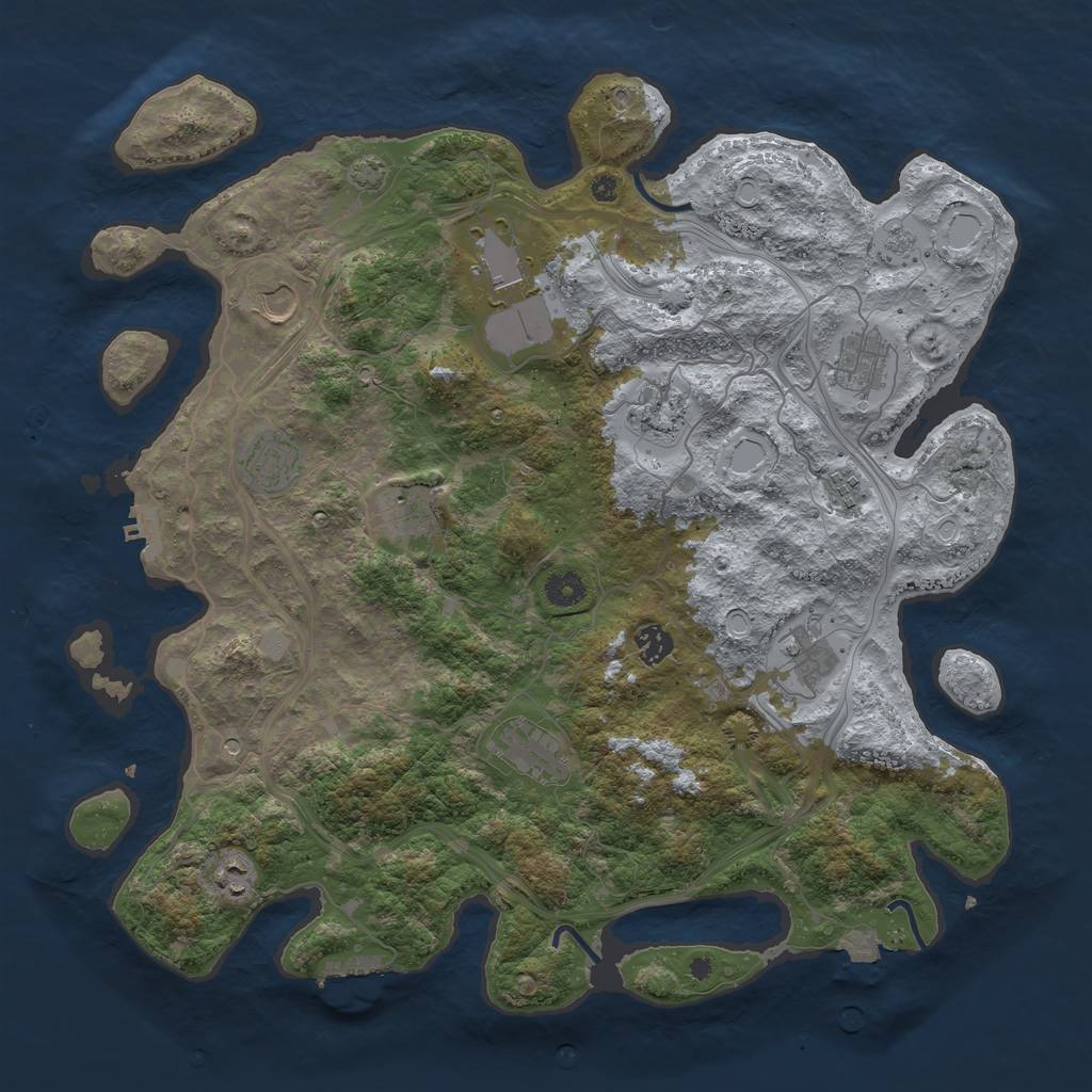 Rust Map: Procedural Map, Size: 4250, Seed: 248585, 19 Monuments