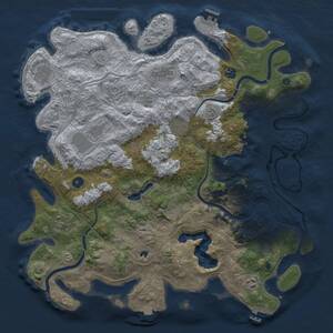 Thumbnail Rust Map: Procedural Map, Size: 4500, Seed: 845532, 15 Monuments