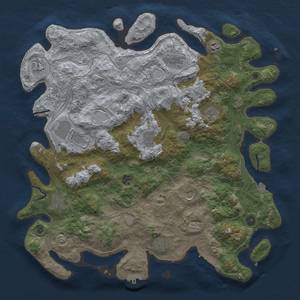 Thumbnail Rust Map: Procedural Map, Size: 4500, Seed: 845532, 19 Monuments