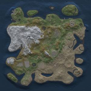 Thumbnail Rust Map: Procedural Map, Size: 3500, Seed: 649964458, 15 Monuments