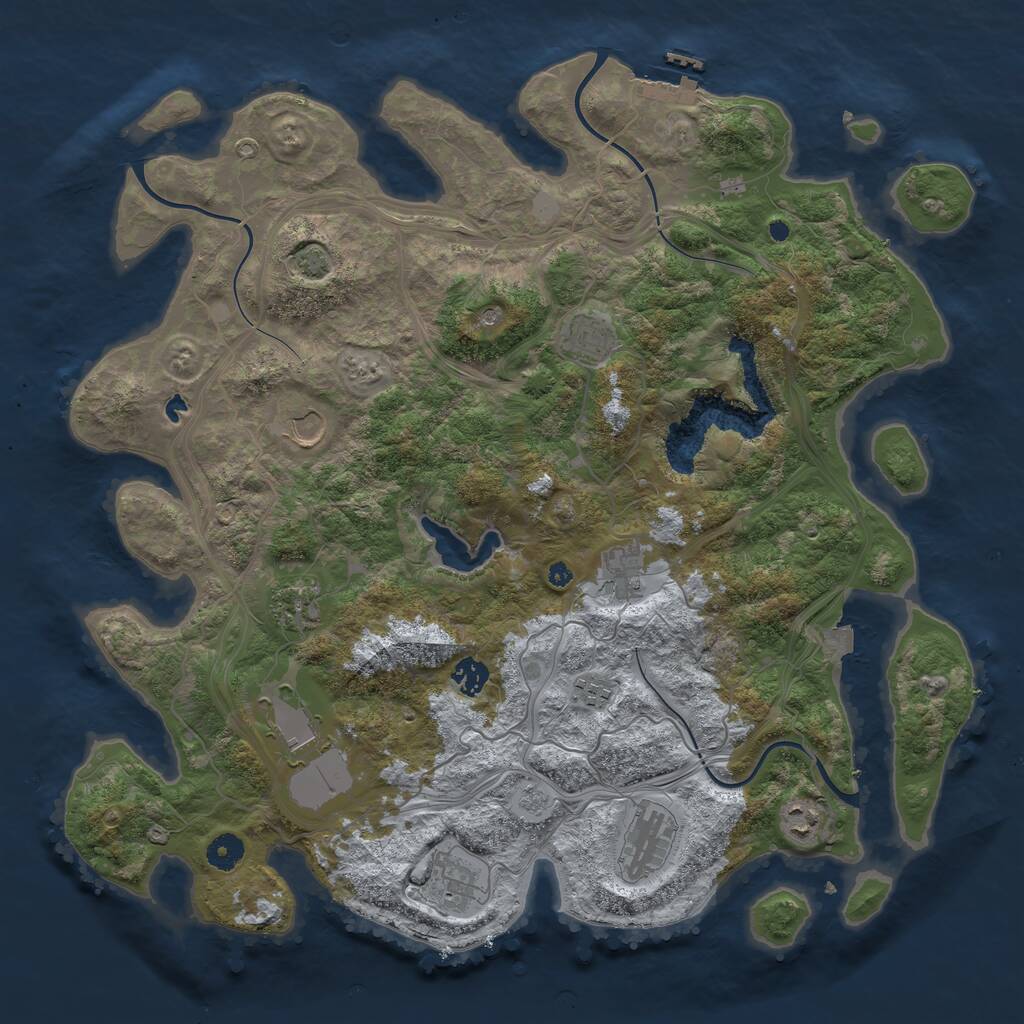 Rust Map: Procedural Map, Size: 4250, Seed: 1989453434, 15 Monuments