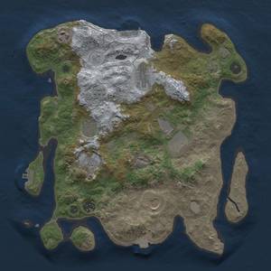 Thumbnail Rust Map: Procedural Map, Size: 3500, Seed: 3213, 15 Monuments